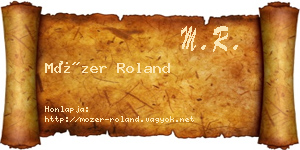 Mózer Roland névjegykártya