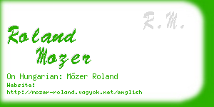 roland mozer business card
